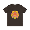 Colorful and intricate mandala design tee shirt for spiritual and artistic individuals