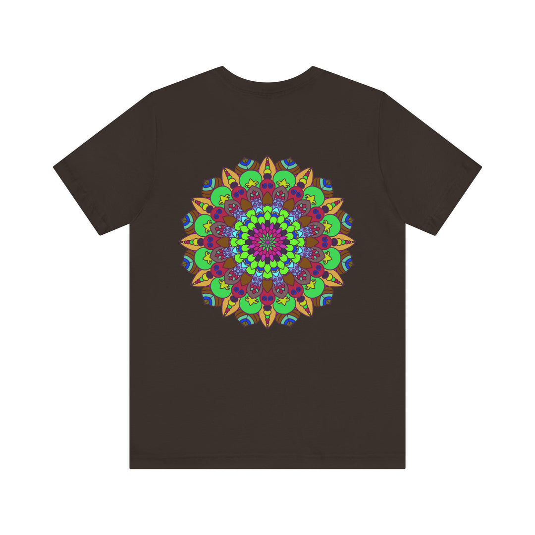 Stunning mandala t-shirt with vibrant colors and peaceful message