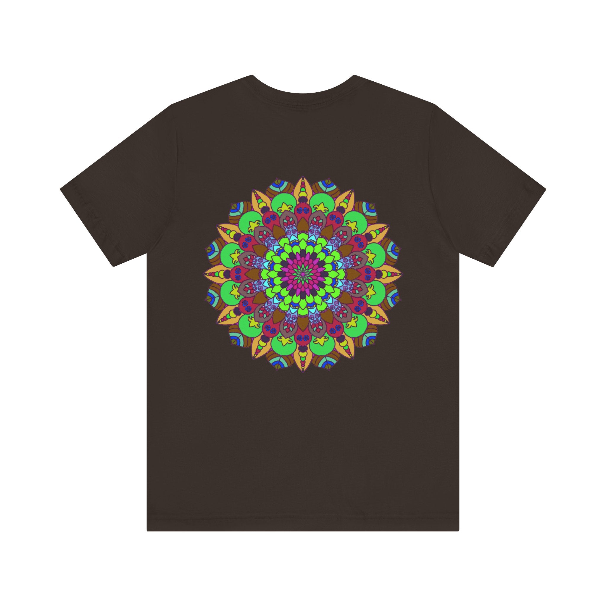 Stunning mandala t-shirt with vibrant colors and peaceful message