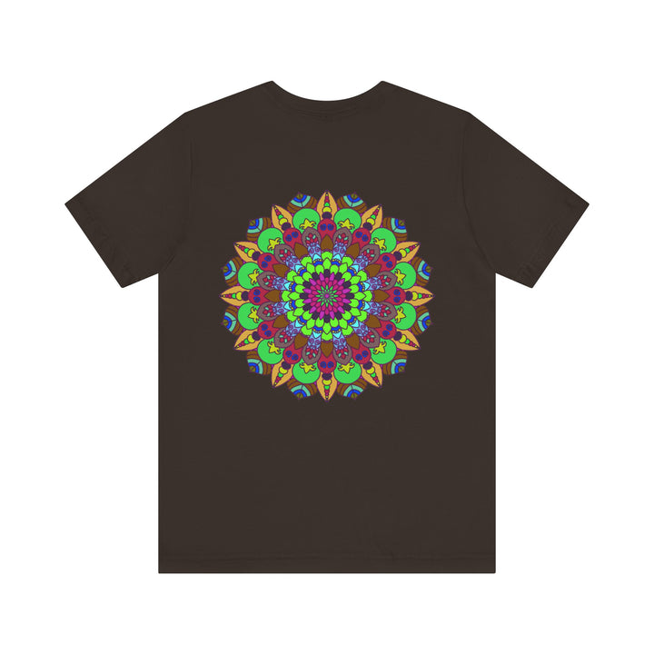 Stunning mandala t-shirt with vibrant colors and peaceful message