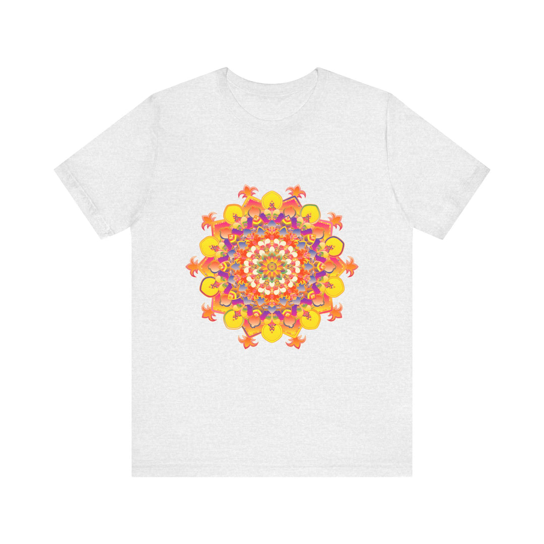 Vibrant Mandala Tee with Colorful and Intricate Design, Perfect for Boho Chic Fashion Enthusiasts