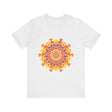 Vibrant Mandala Tee with Colorful and Intricate Design, Perfect for Boho Chic Fashion Enthusiasts