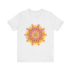 Vibrant Mandala Tee with Colorful and Intricate Design, Perfect for Boho Chic Fashion Enthusiasts