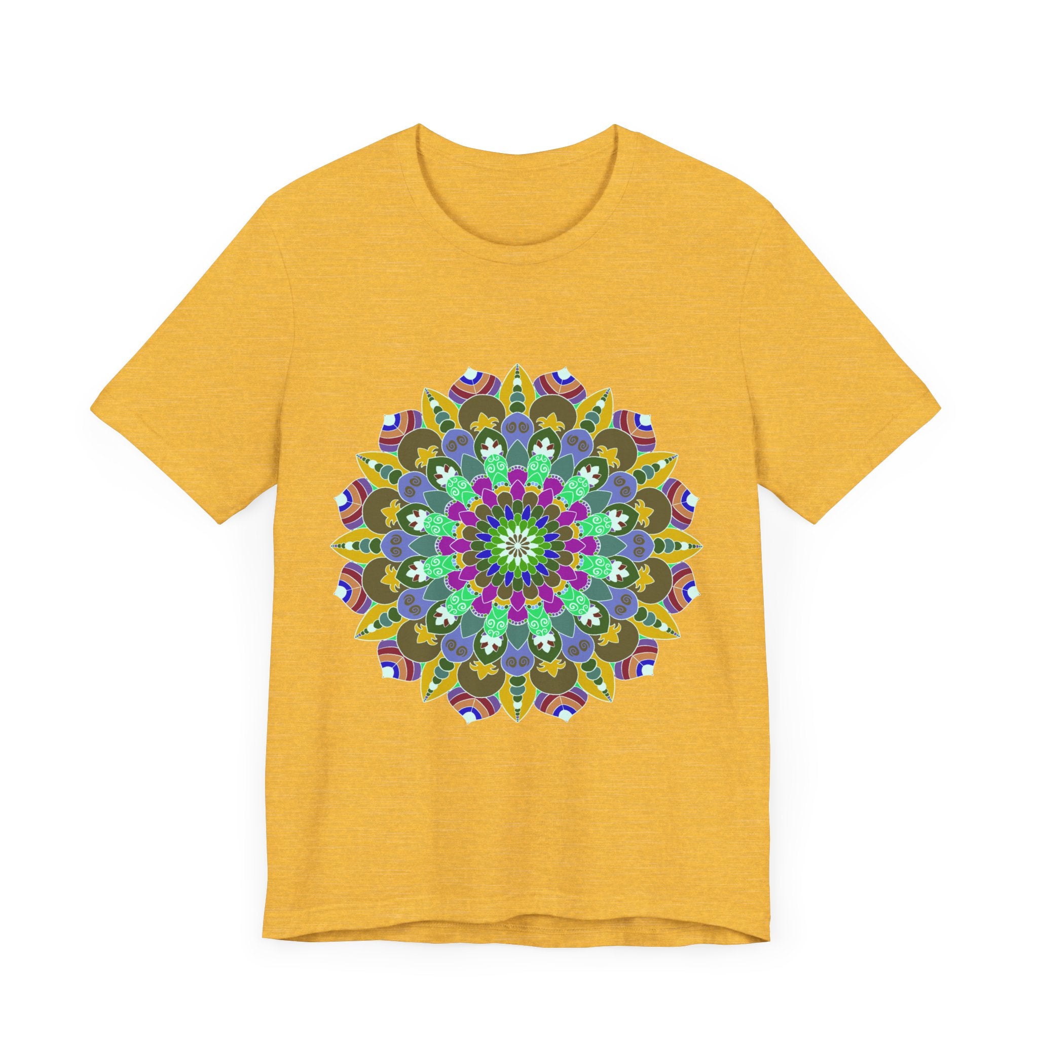 Colorful Mandala Peace T-Shirt featuring spiritual art and vibrant colors