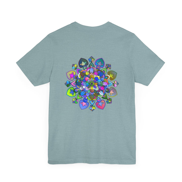 Intricate and colorful mandala shirt promoting spiritual tranquility