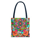 Colorful Mandala Tote Bag — Vibrant Boho All-Over Print Beach & Market Tote