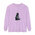 Black Cat Watercolor Long Sleeve T-Shirt - Women's Fashion Apparel