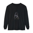 Black Cat Mystique Long Sleeve T-Shirt in black with intricate cat design