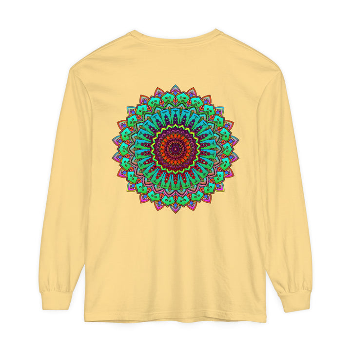 Vibrant Mandala Long Sleeve T-Shirt - Spiritual Art 45