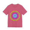 Vibrant Mandala Tee with a colorful and intricate design, perfect for adding a pop of color to your wardrobe