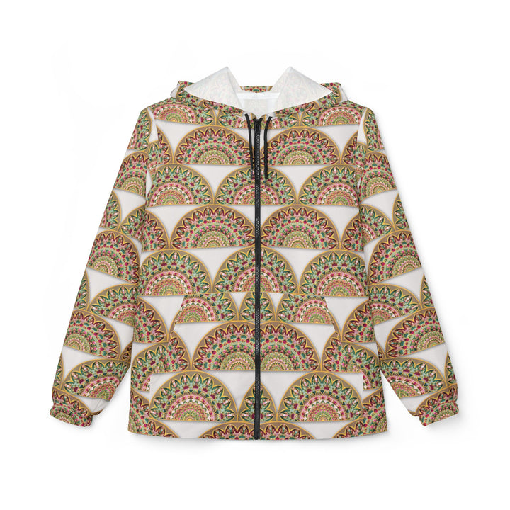 Art Deco Fan Pattern Windbreaker Jacket by Blululi