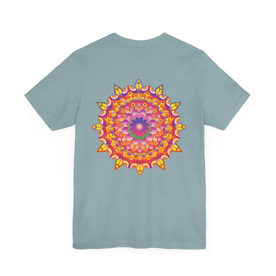 Vibrant Mandala T-Shirt featuring intricate spiritual design symbolizing peace and harmony for a mindful and stylish look