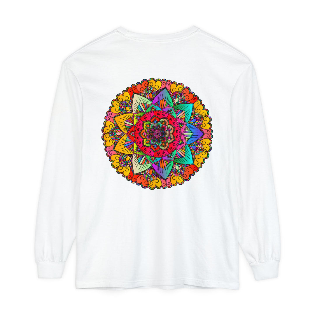 Colorful and intricate mandala design long sleeve t-shirt for all genders