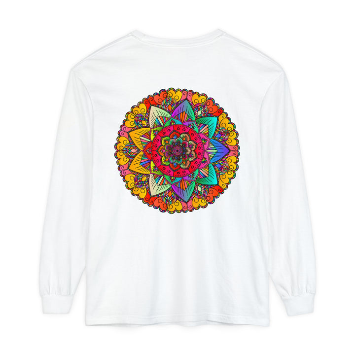 Colorful and intricate mandala design long sleeve t-shirt for all genders