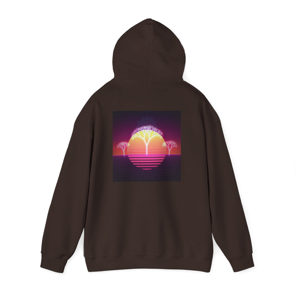 Felpa con cappuccio Retro Sunset Tree of Life