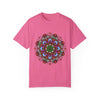 Unisex Mandala T-Shirt made with 100% Ring-Spun Cotton and Hand-Drawn Mandala Art, Garment-Dyed for Extra Comfort