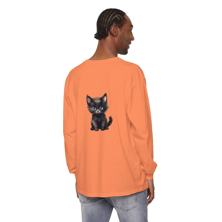 Cute Kitten with Blue Eyes Long Sleeve T-Shirt Alt Text 20