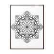 Mandala Handmade Art - Black & White Wall Art - Gallery Canvas Wraps, Vertical Frame 16