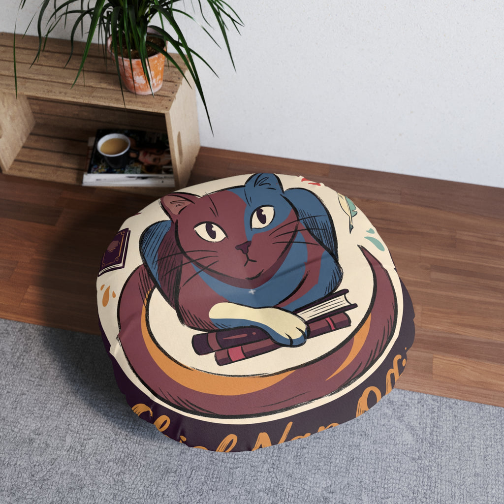 Cuscino da pavimento per gatti Dark Academia — Cuscino Cozy Study Companion