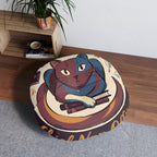 Cuscino da pavimento per gatti Dark Academia — Cuscino Cozy Study Companion