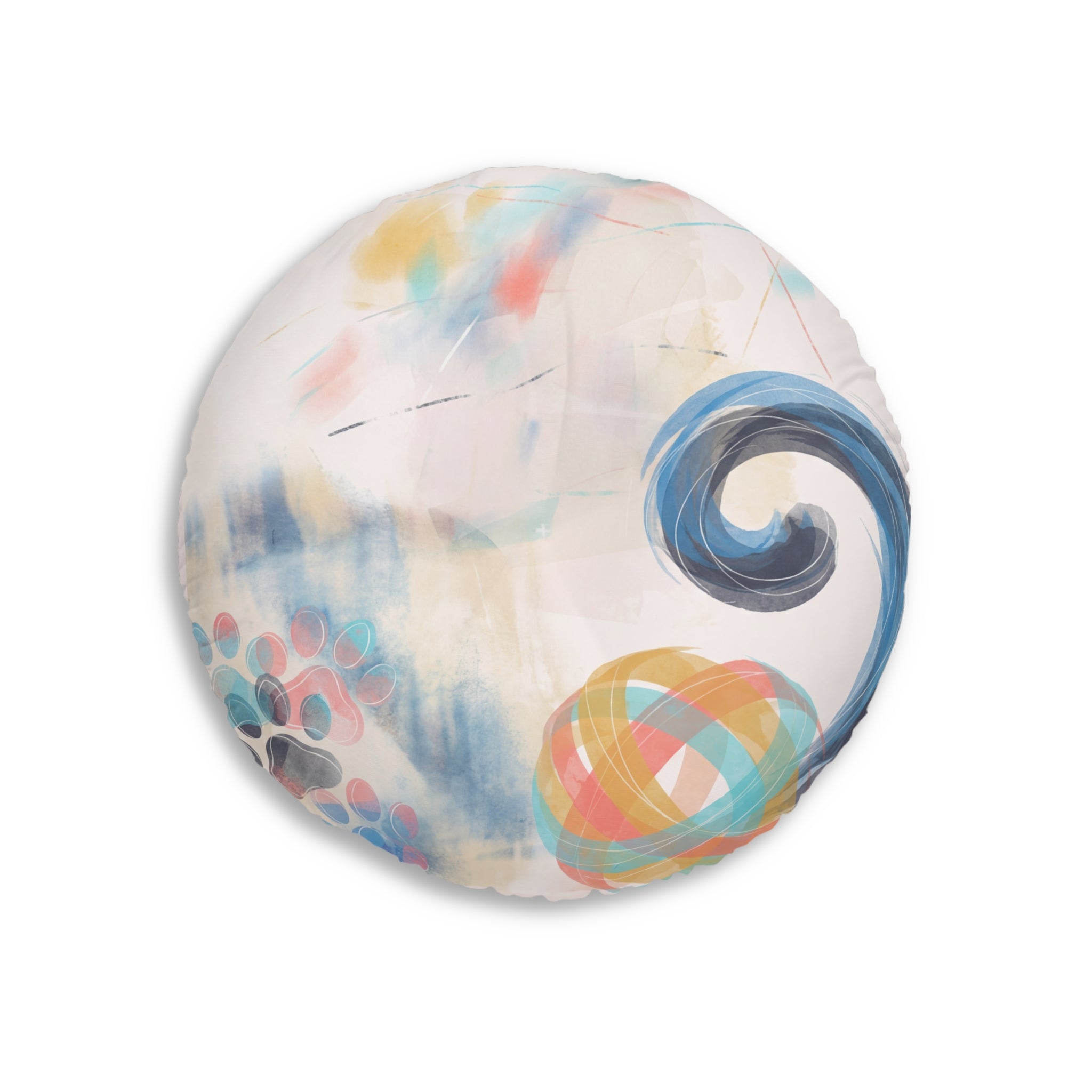 Dreamy Double-Exposure Cat Floor Pillow