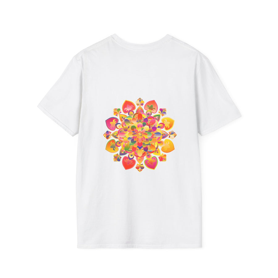 Lotus Mandala Unisex T-Shirt with Hand-Drawn Unique Design by Blululi, a beautiful and intricate piece of wearable art