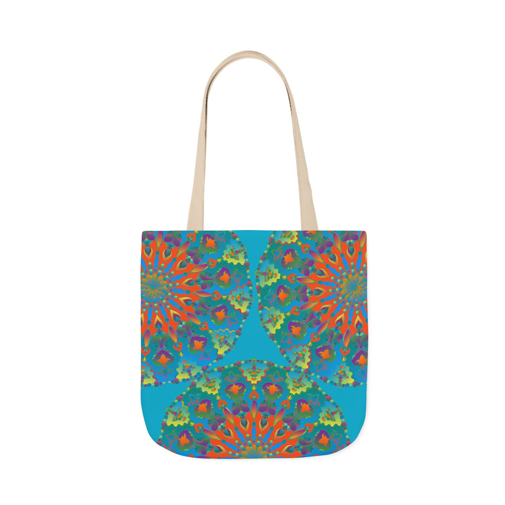 Canvas Tote Bag in Bright Tropical Colors for Summer Fun