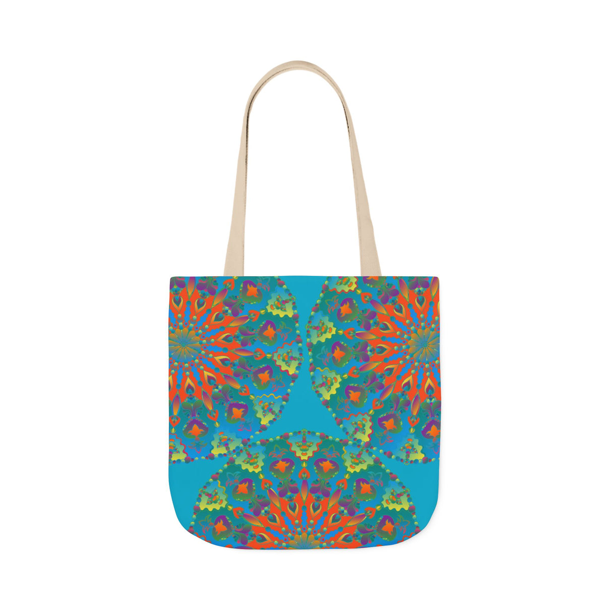 Canvas Tote Bag in Bright Tropical Colors for Summer Fun
