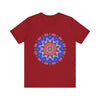 Vibrant and intricate geometric mandala design T-shirt in a variety of colors