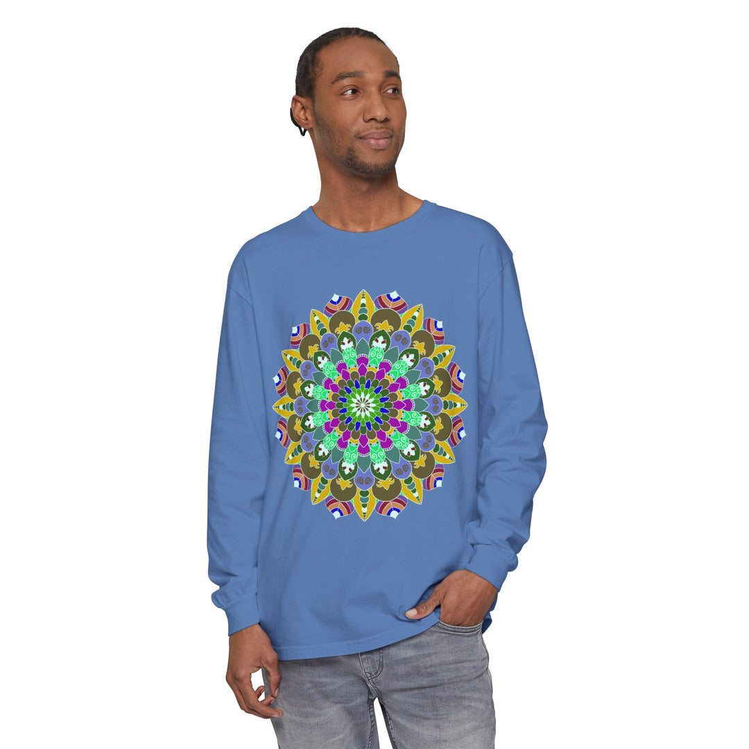 Colorful Mandala Long Sleeve T-Shirt - Spiritual Art 34