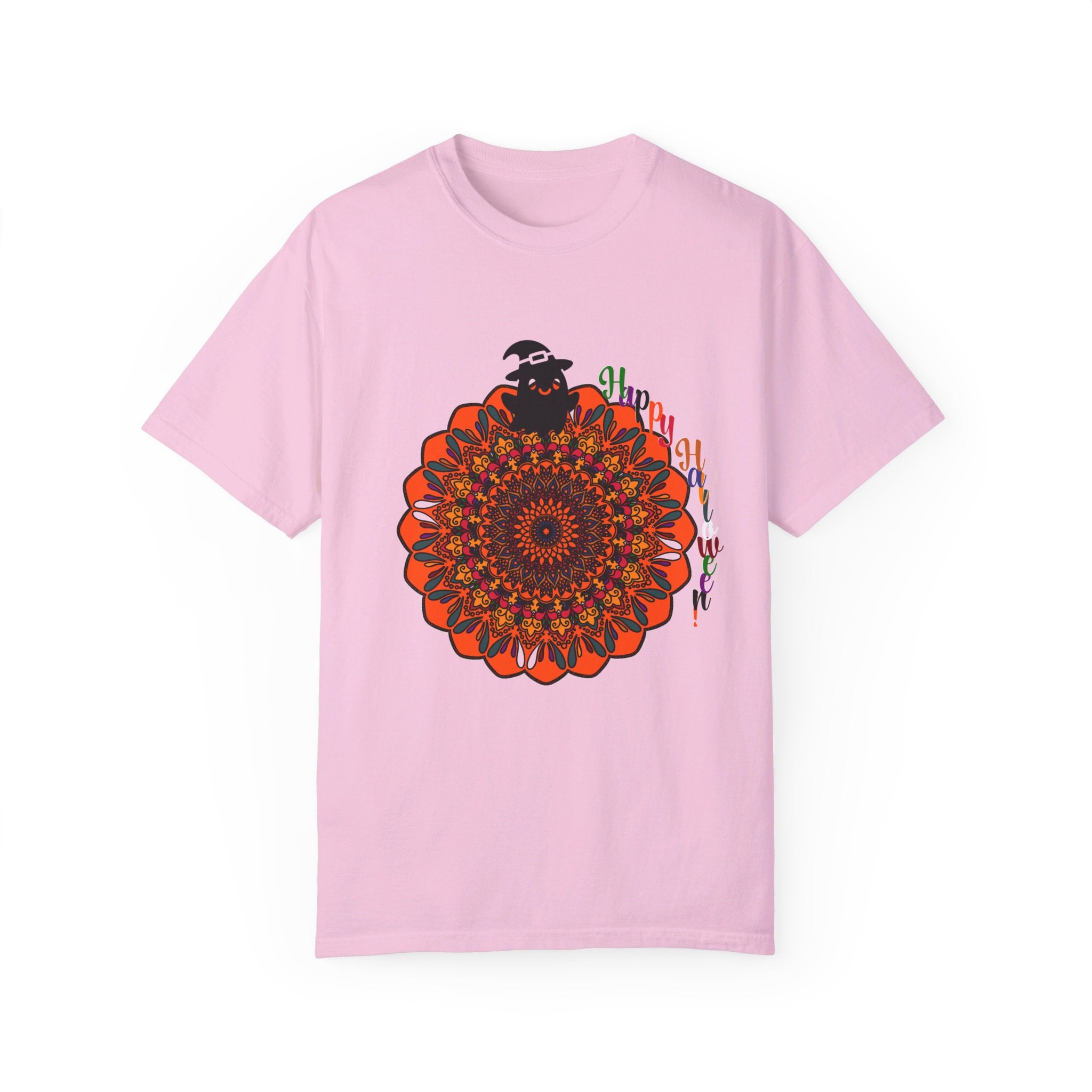 Unique Pumpkin Mandala Art T-shirt for Halloween