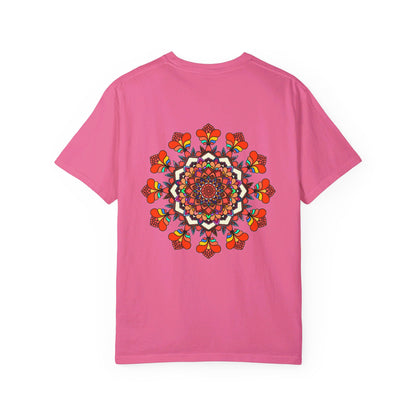 Unisex Mandala T-Shirt made from 100% ring-spun cotton, hand-drawn mandala art, and garment-dyed for extra comfort