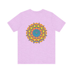 A beautiful, colorful mandala design t-shirt promoting peace and harmony
