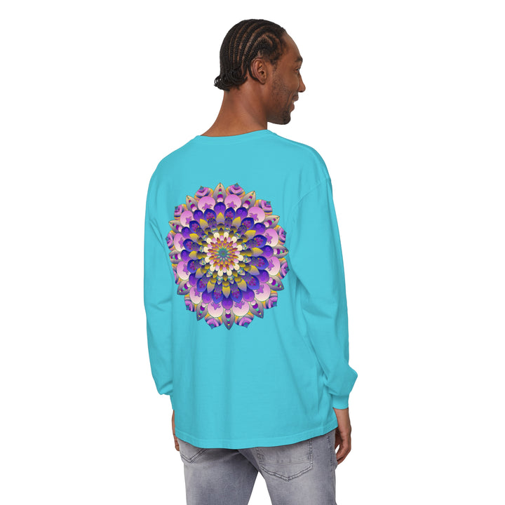 Colorful Mandala Long Sleeve T-Shirt - Psychedelic Art image 41