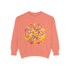 Vibrant mandala sweatshirt with colorful and intricate design