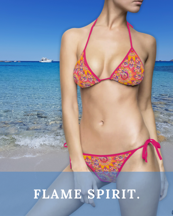 Bikini con stampa mandala per un'atmosfera da spiaggia radiosa