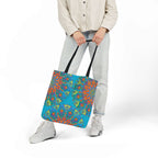 Canvas Tote Bag in Bright Tropical Colors for Summer Fun