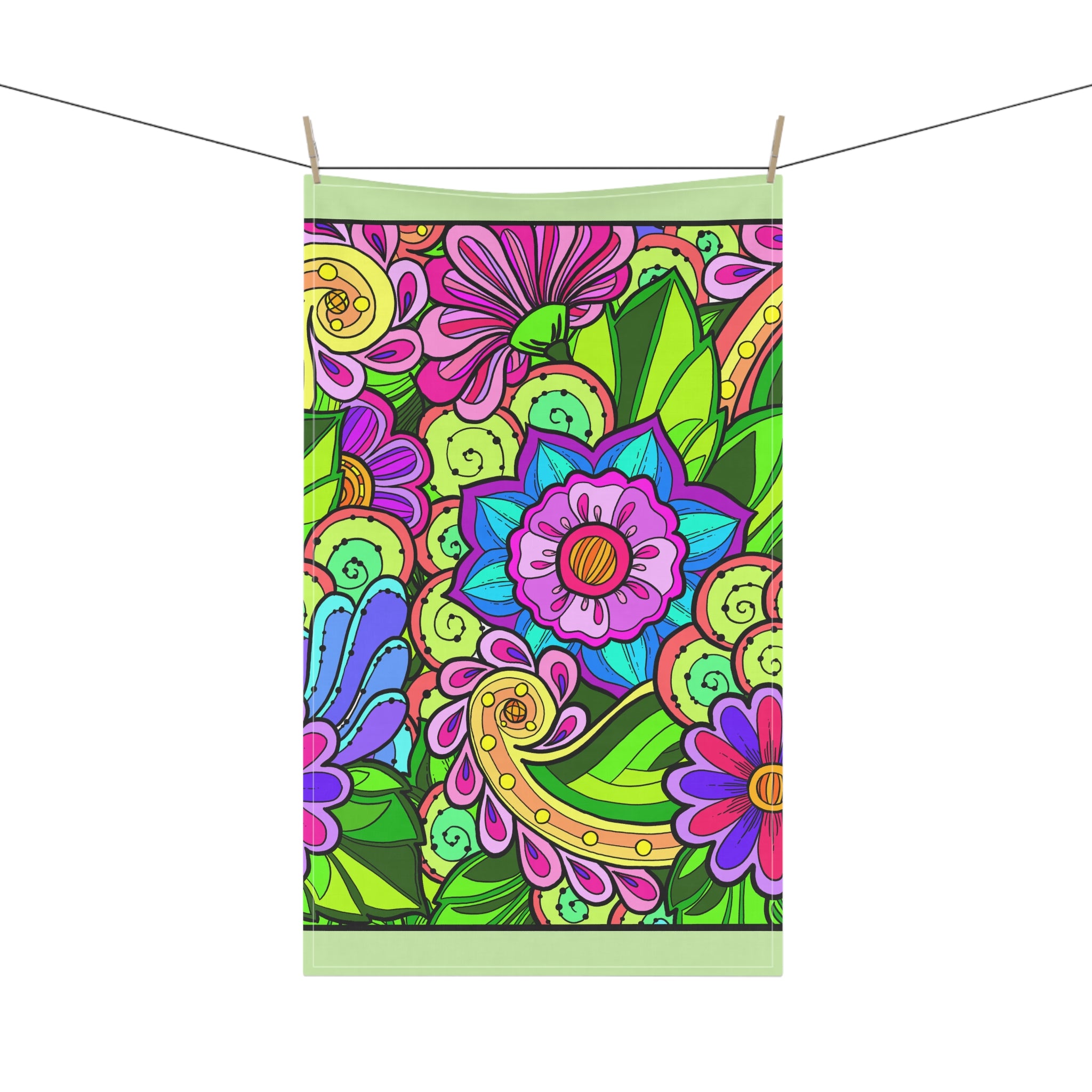 Floral Cotton Tea Towels with Lively Patterns for Spring Kitchens