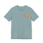 Vibrant Mandala Tee - Peace & Harmony, a beautiful and colorful garment with intricate mandala design symbolizing tranquility and balance