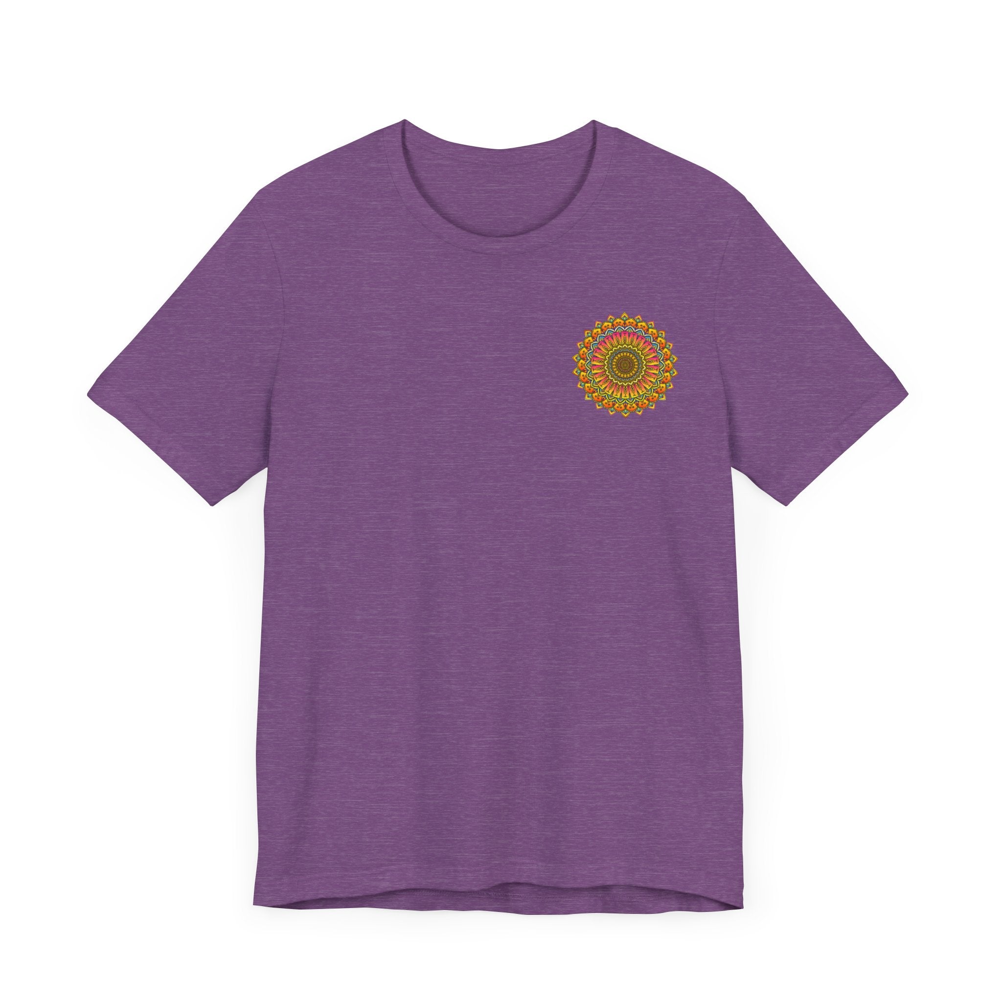 Vibrant Mandala Tee featuring intricate spiritual design promoting peace and harmony