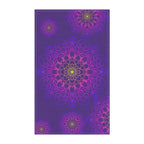 Floral Mandala Kitchen Towels Set in Rich Purple and Pink Hues
