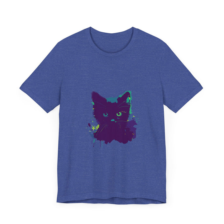 Black Cat Mystery Watercolor T-Shirt: a stylish and unique t-shirt featuring a stunning watercolor design of a mysterious black cat