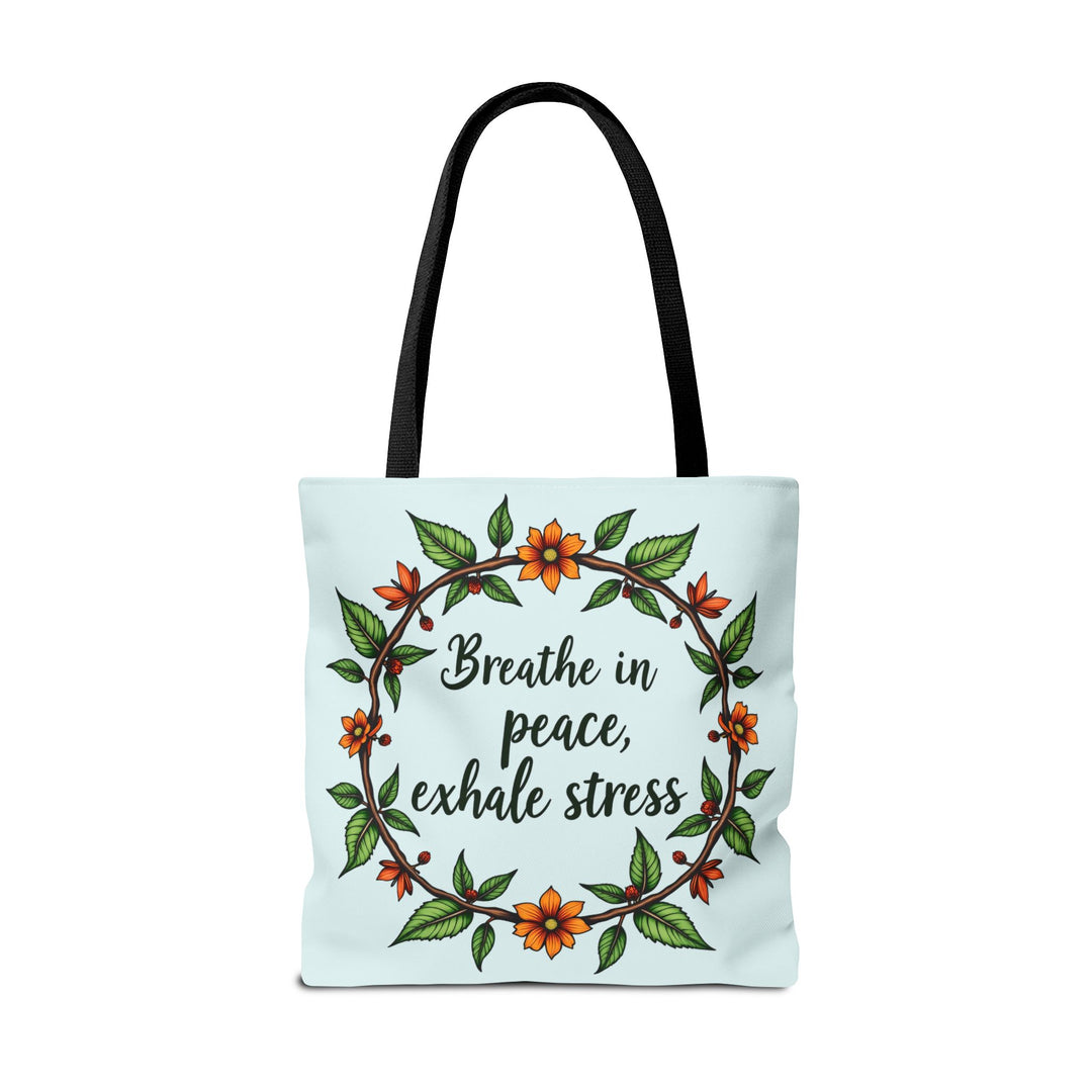 A serene style flower crown tote bag, perfect for carrying all your essentials