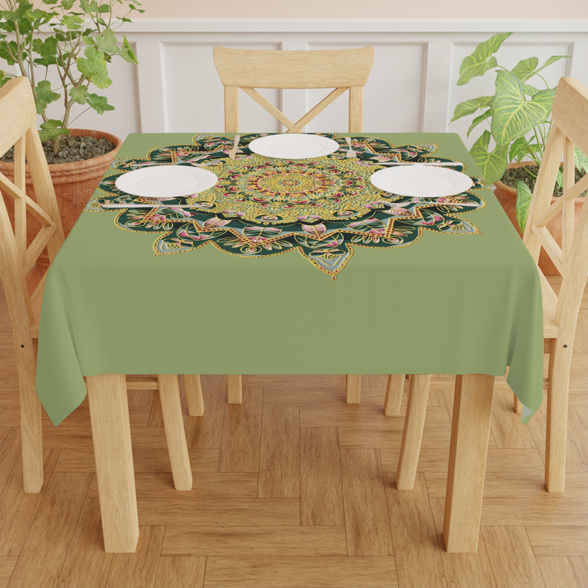 Tovaglia Mandala – Decorazione per sala da pranzo botanica bohémien