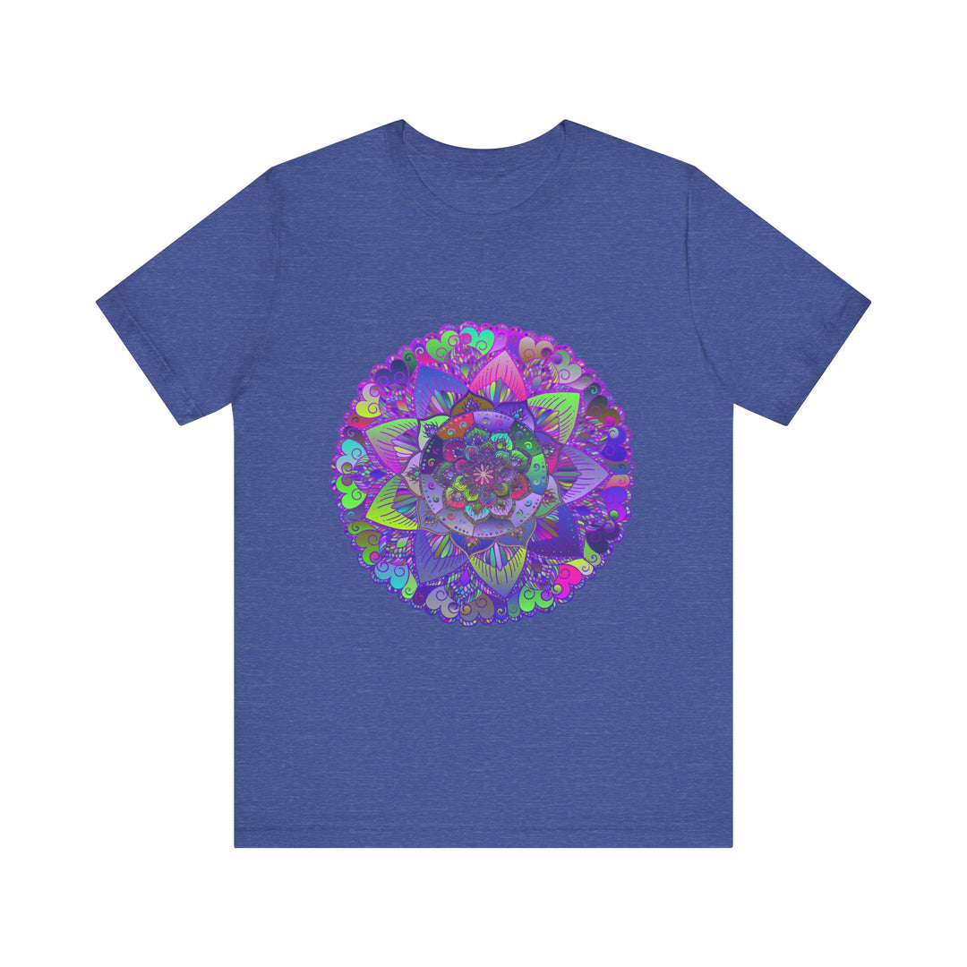 Colorful mandala t-shirt featuring psychedelic patterns and detailed artwork