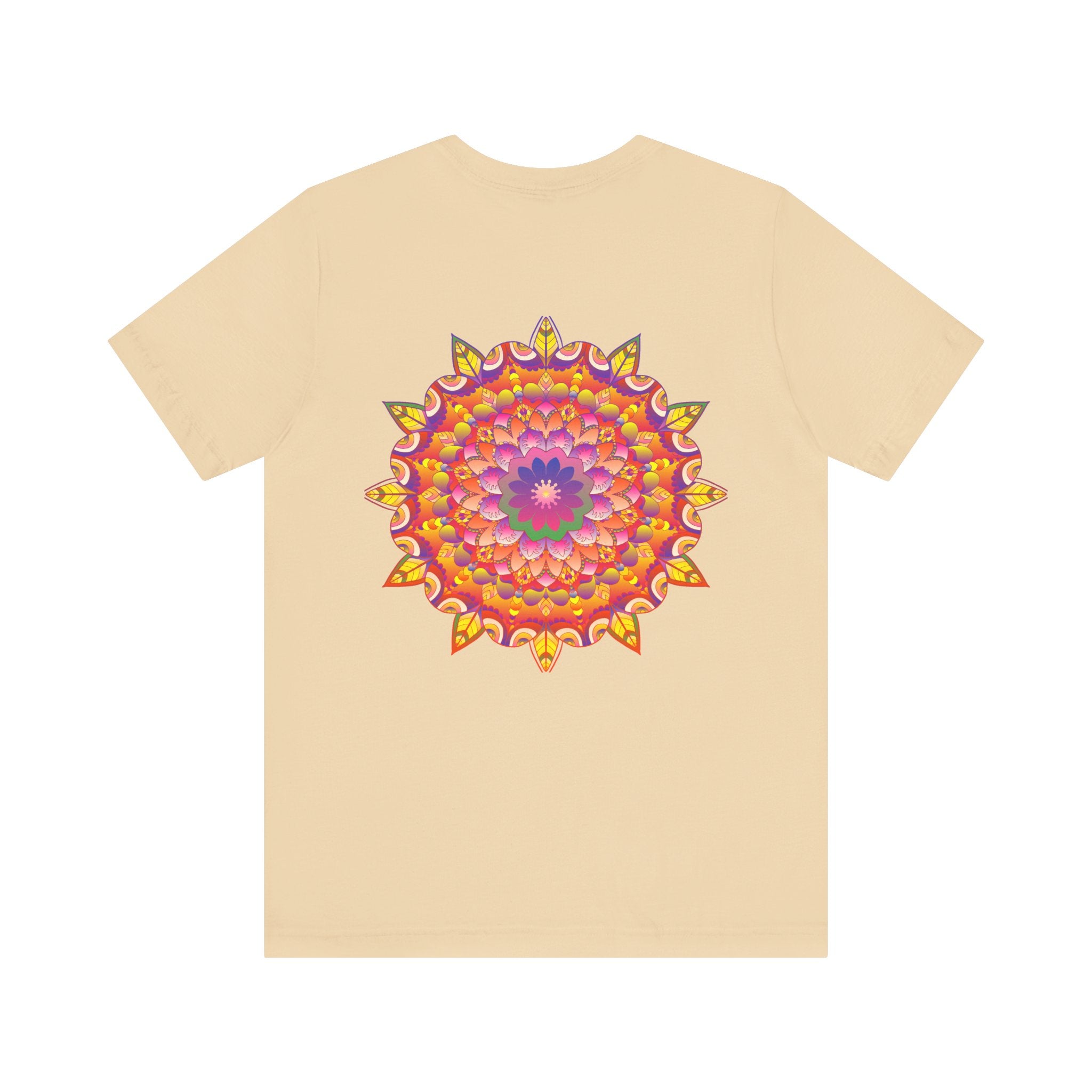 Vibrant Mandala T-Shirt featuring intricate spiritual design symbolizing peace and harmony in vibrant colors