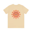 Beautiful and intricately designed Vibrant Mandala Tee, representing spiritual peace and harmony, perfect for embracing positivity and tranquility in your daily life