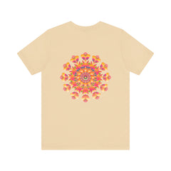 Beautiful and intricately designed Vibrant Mandala Tee, representing spiritual peace and harmony, perfect for embracing positivity and tranquility in your daily life