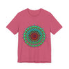 Vibrant Mandala Tee showcasing colorful and intricate spiritual art design