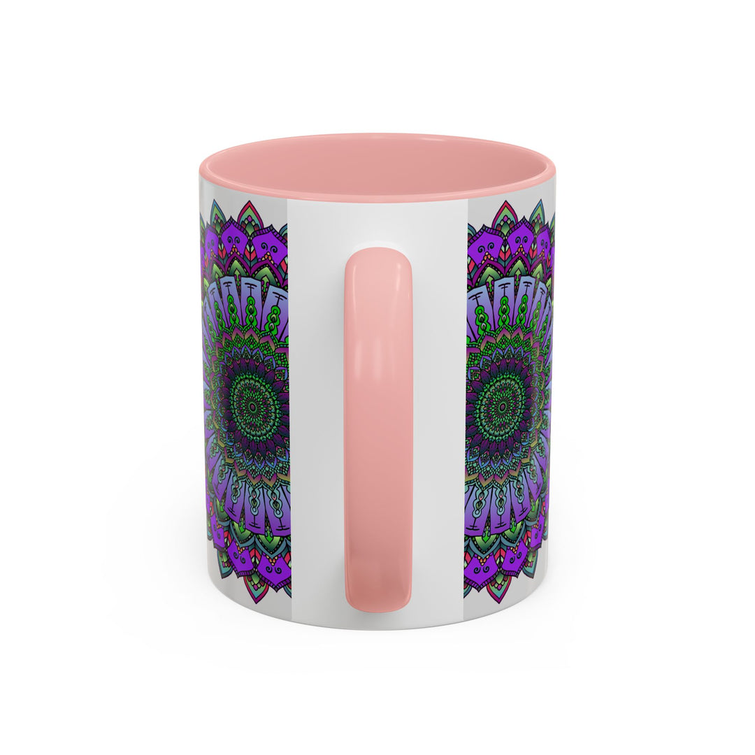 Vibrant Mandala Mug featuring intricate spiritual art designs in colorful hues